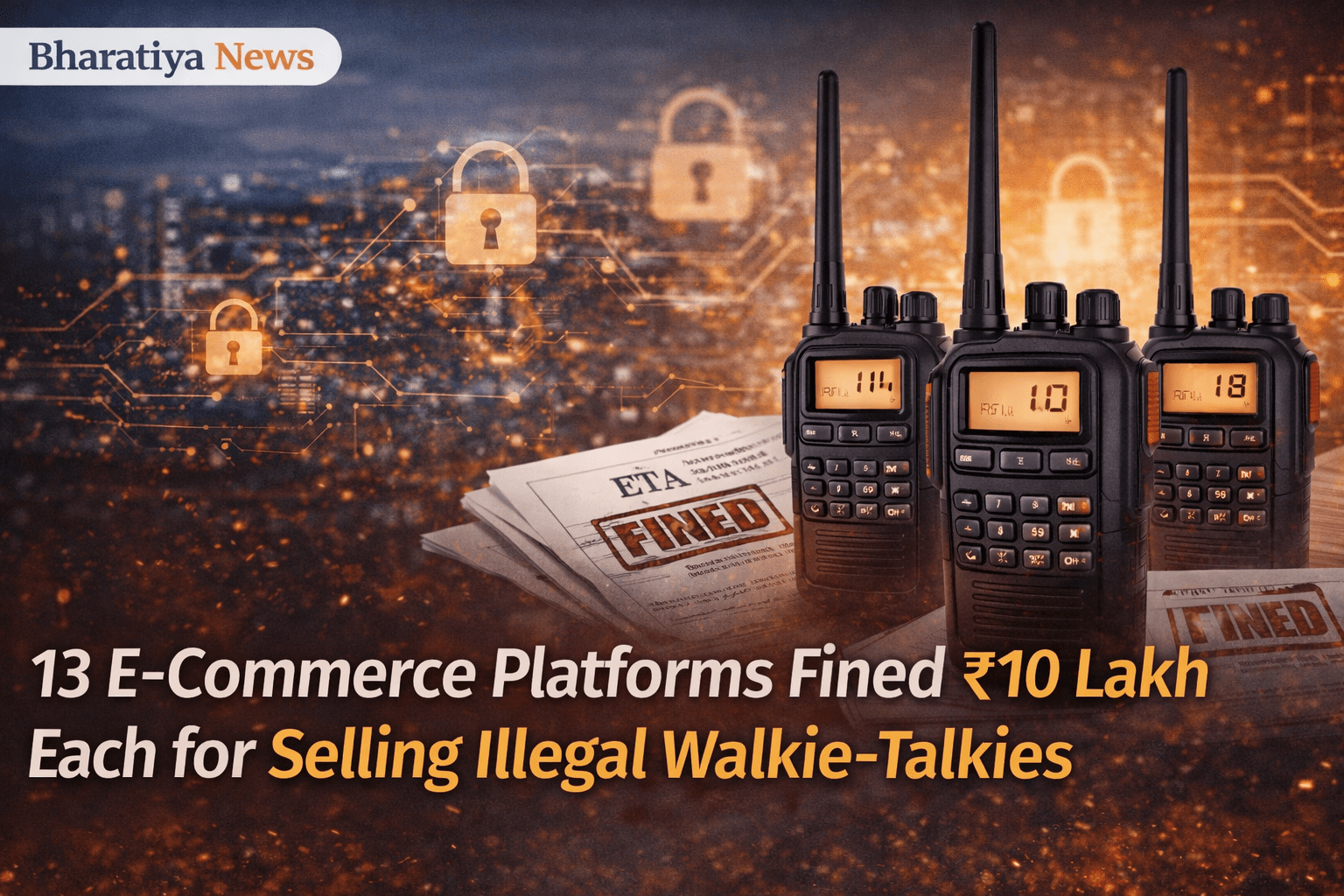 13 E-Commerce Platforms Fined ₹10 Lakh Each for Selling Illegal Walkie-Talkies