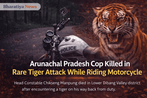 Arunachal Pradesh Police Constable Killed in Rare Tiger Attack While Riding Motorcycle