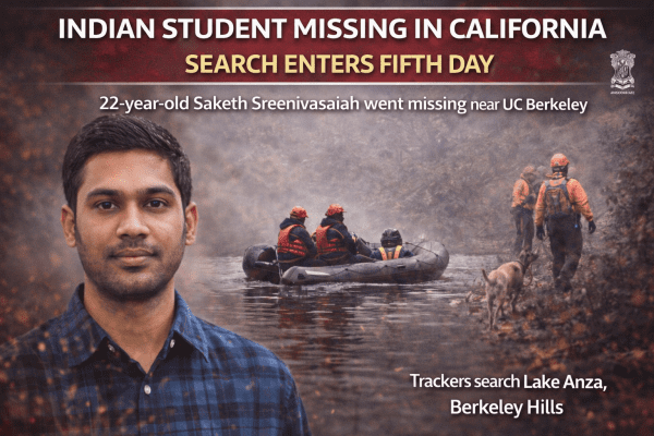 Indian Student Missing in California; Search Operation Enters Fifth Day