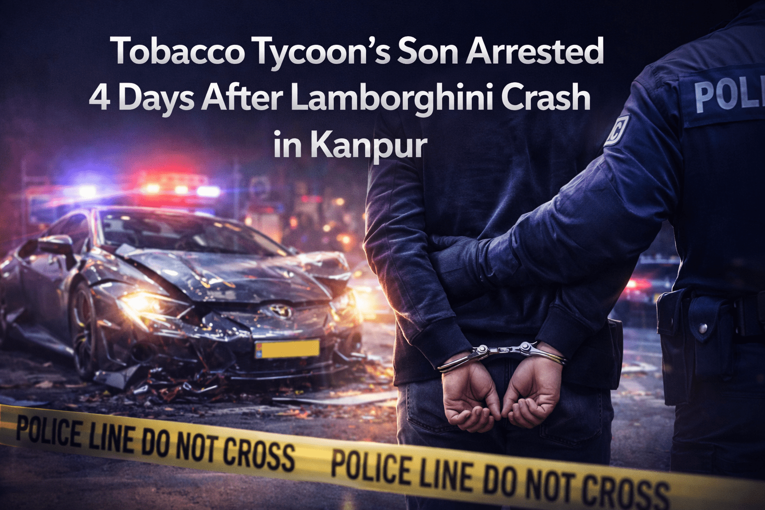 Tobacco Tycoon’s Son Shivam Mishra Arrested Four Days After High-Speed Lamborghini Crash in Kanpur